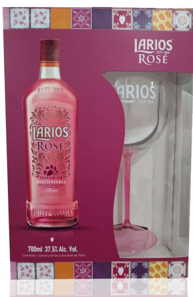 Gin Larios Rose 700ml Taça na Casa da Bebida