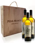 Kit 3 Vinhos Pera Manca Branco 750 ml Caixa de Madeira