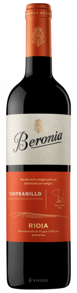 Vinho Beronia Tempranillo Rioja 750ml Na Casa Da Bebida